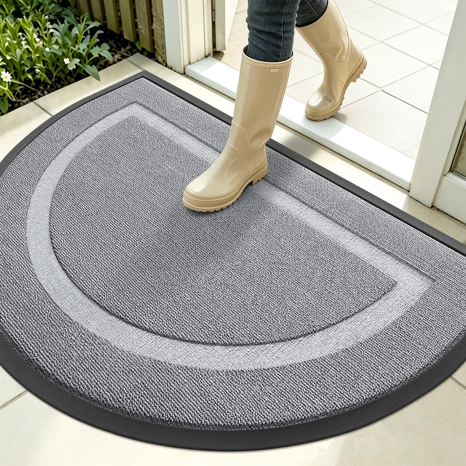 Half Circle Front Door Mat Outside 35x23 All (80.5 Sq Ft)