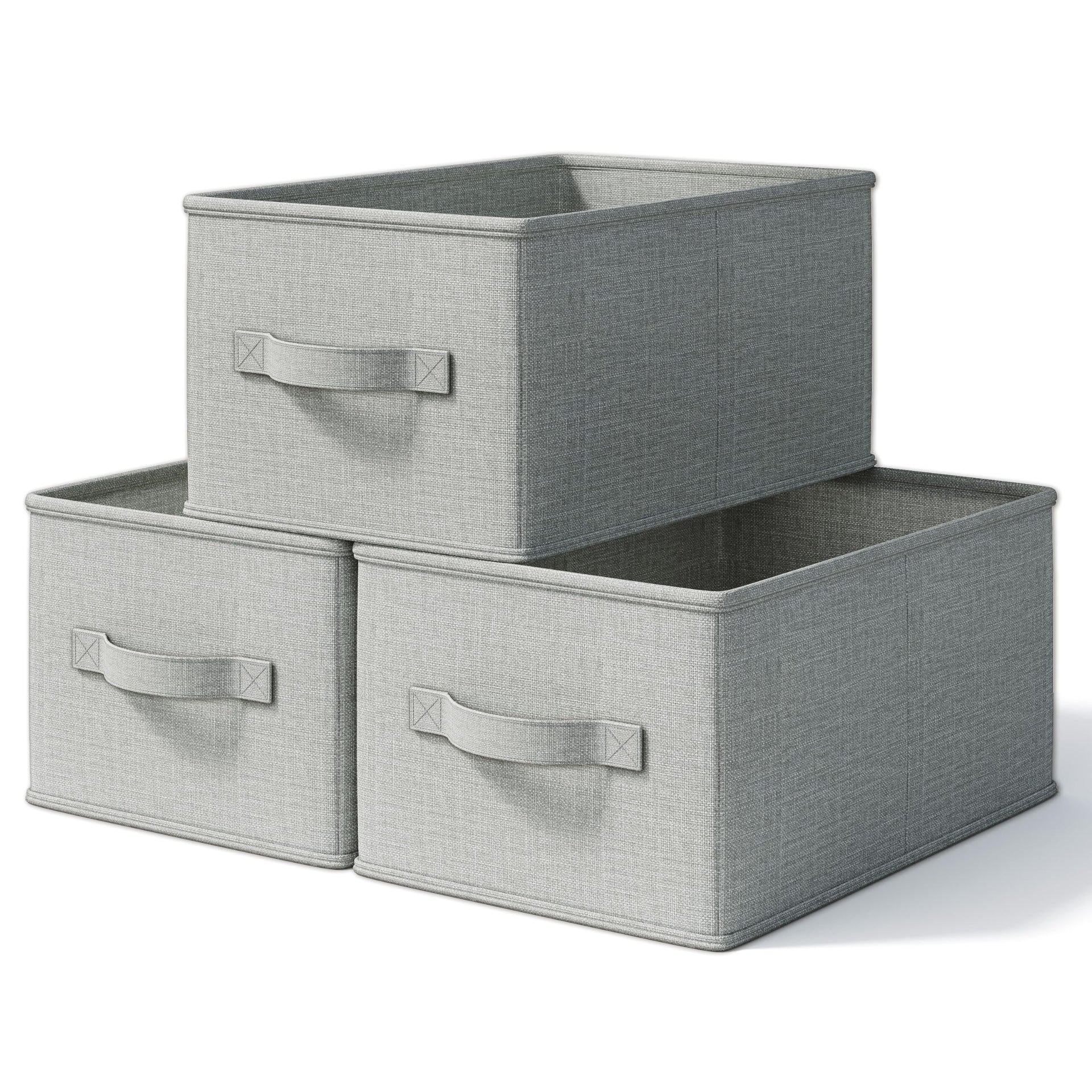 3 Pack Fabric Storage Bins for Shelves (3 Count)