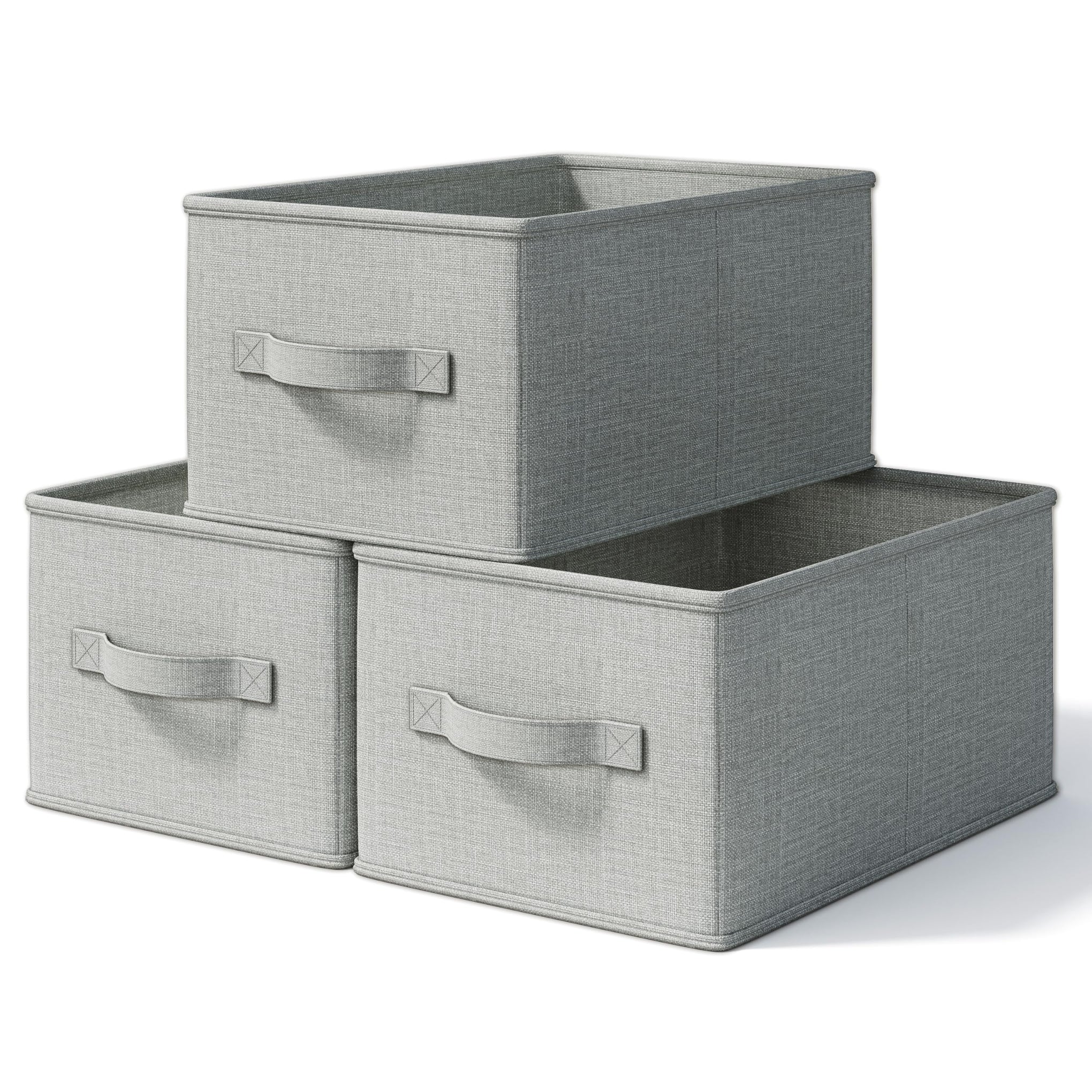 3 Pack Fabric Storage Bins for Shelves (3 Count)