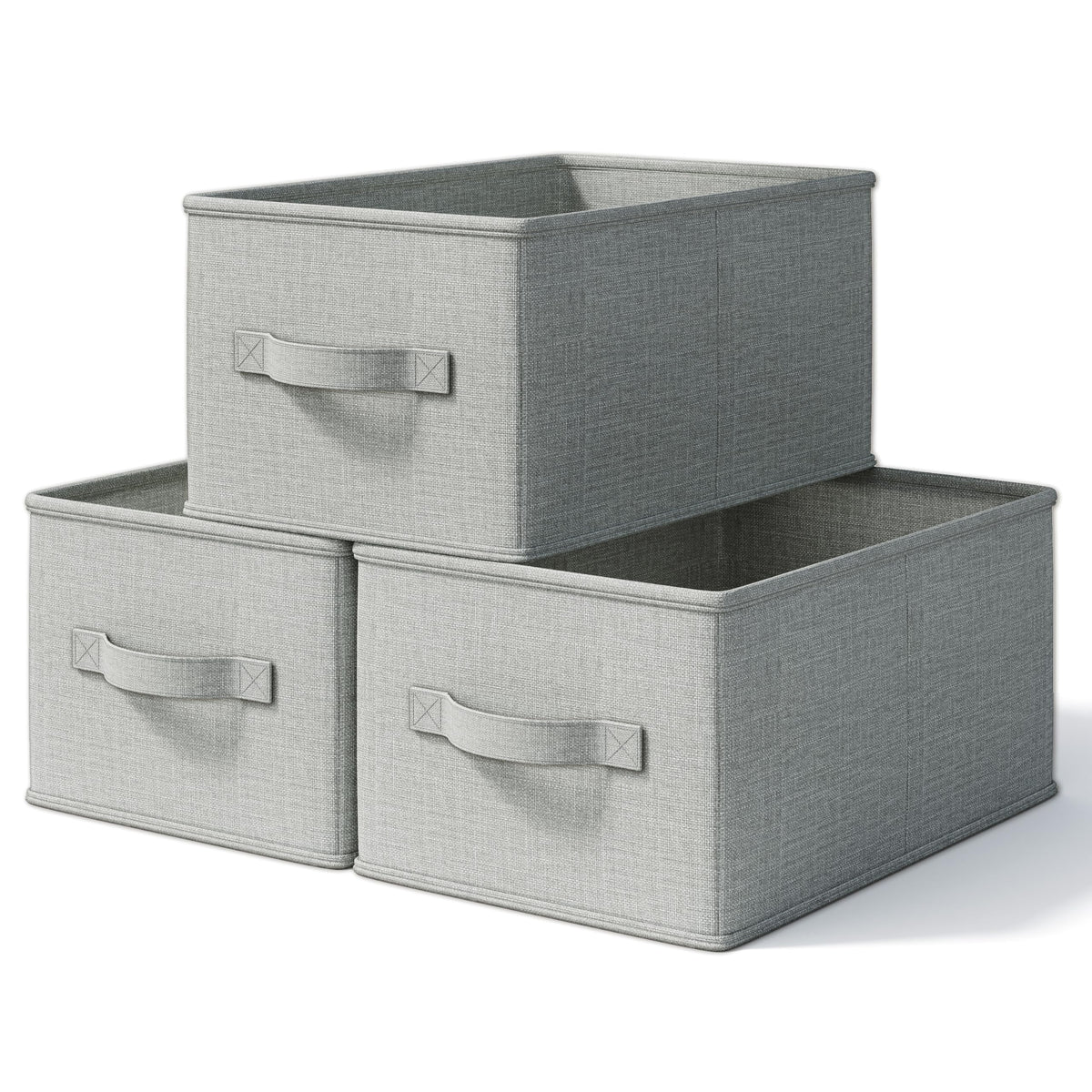 3 Pack Fabric Storage Bins for Shelves (3 Count)
