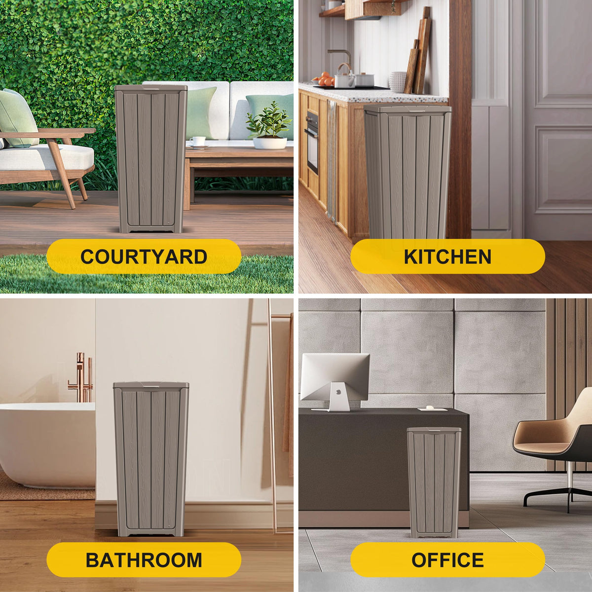 32 Gallon Outdoor Trash Can with Lid