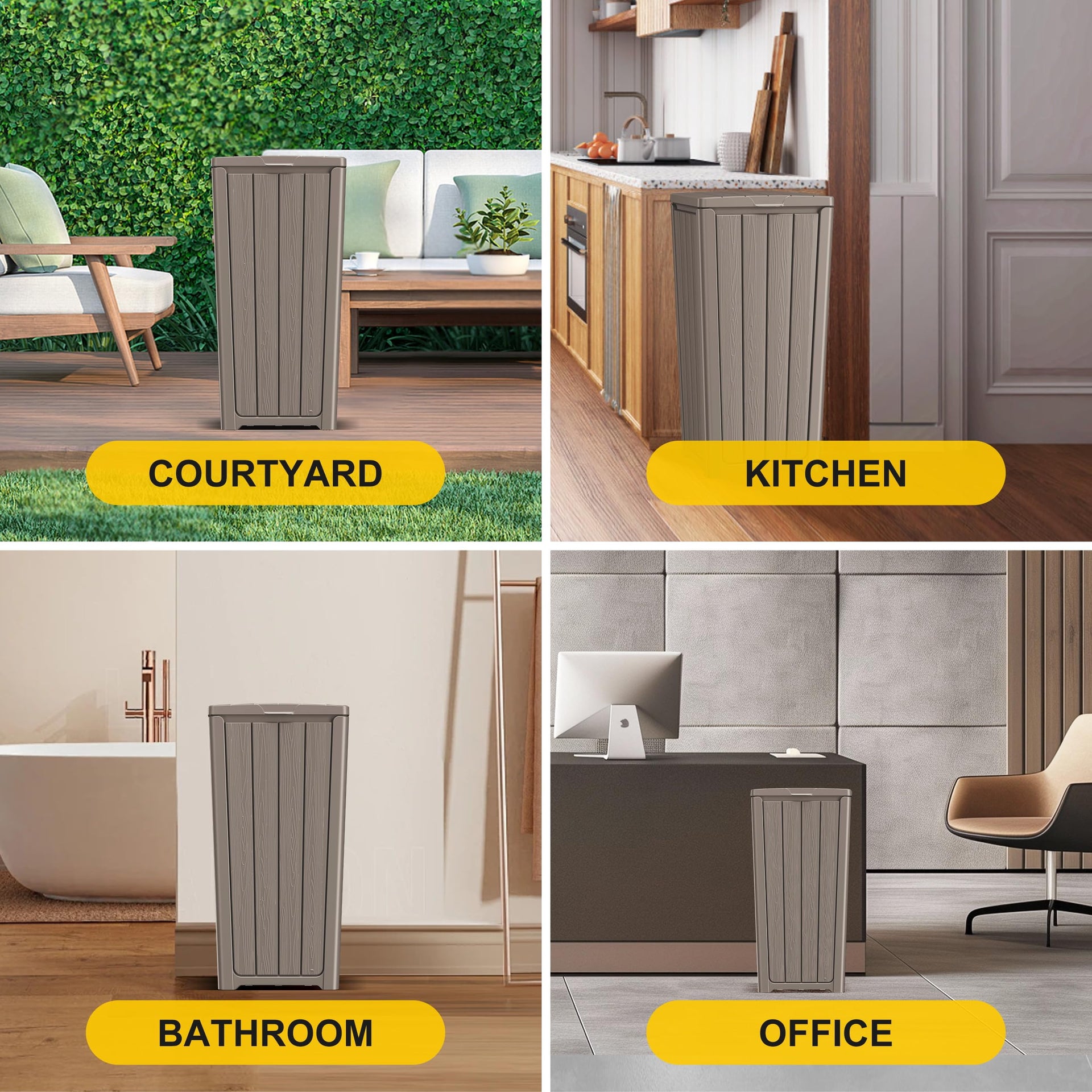 38 Gallon Outdoor Trash Can with Lid