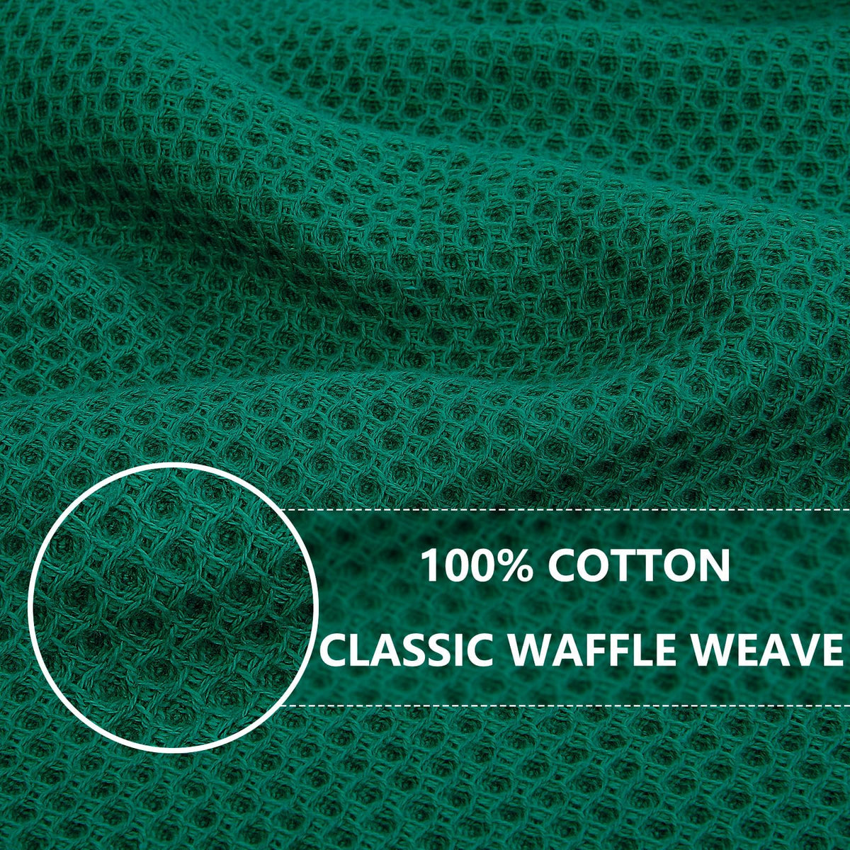 100% Cotton Waffle Weave Kitchen Dish Cloths 24 (24 Count)