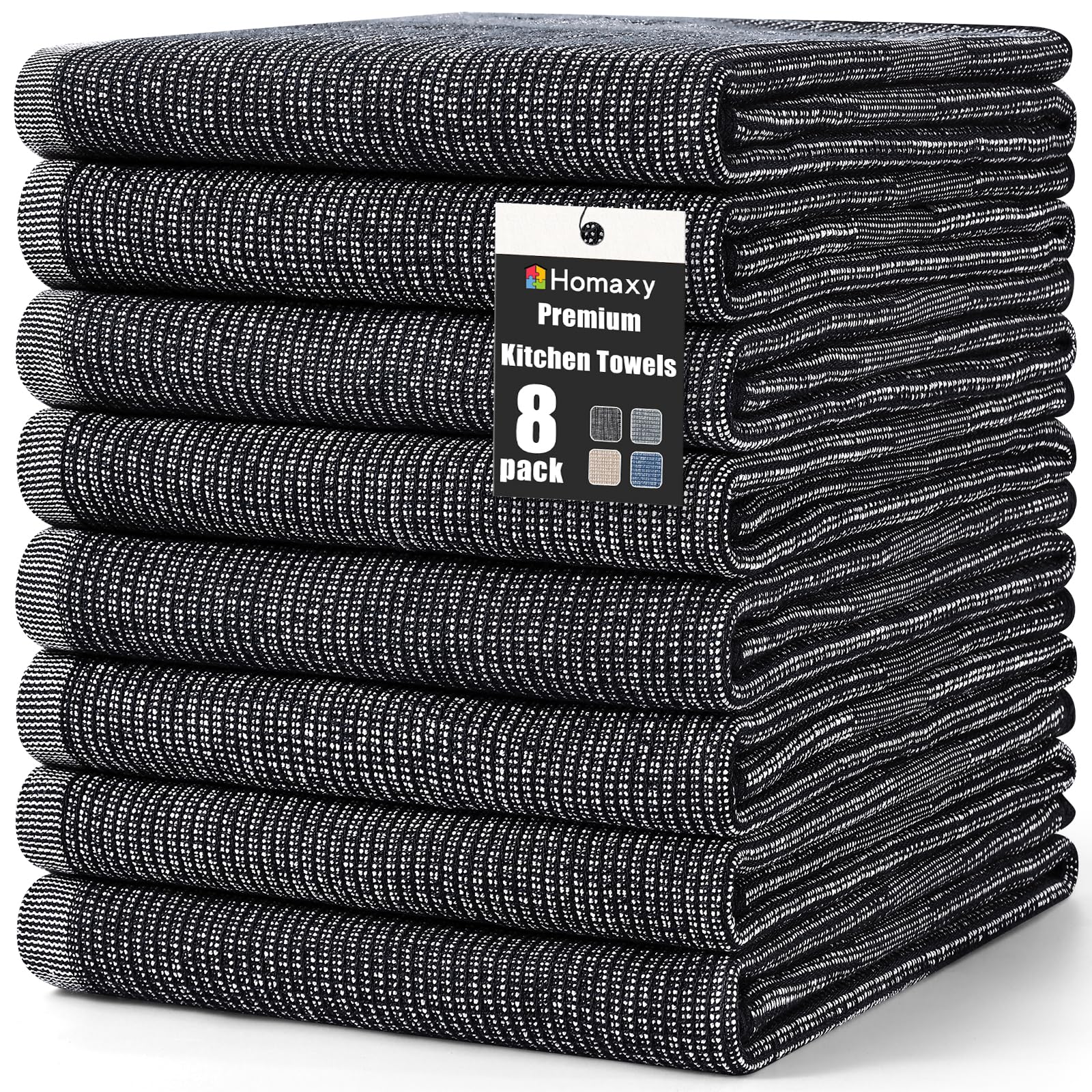 380 GSM Cotton Premium Kitchen Towels 8 Pack (8 Count)