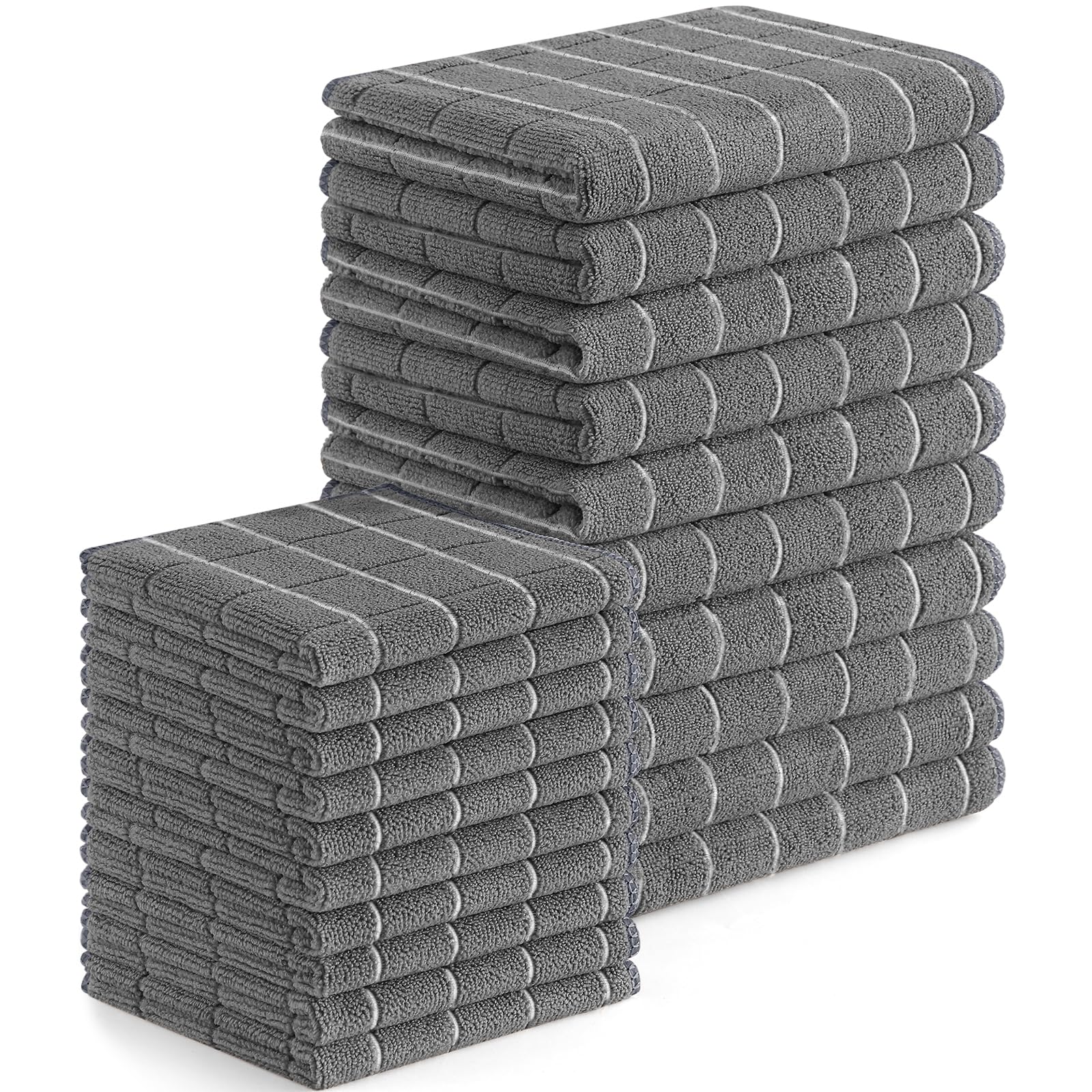 Microfiber Kitchen Towels and Dishcloths Sets (20 Count)