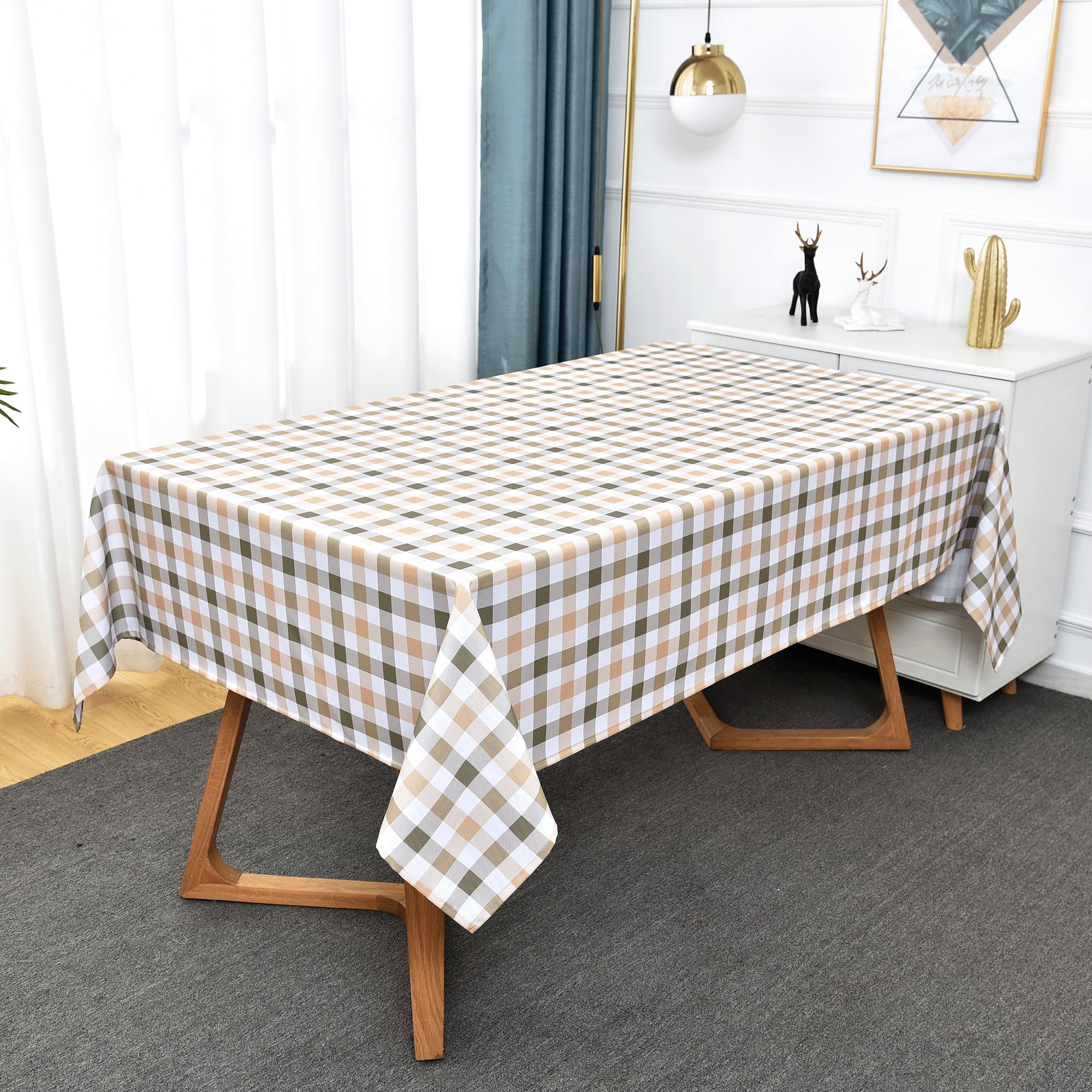 Waterproof Plaid Tablecloth Fabric