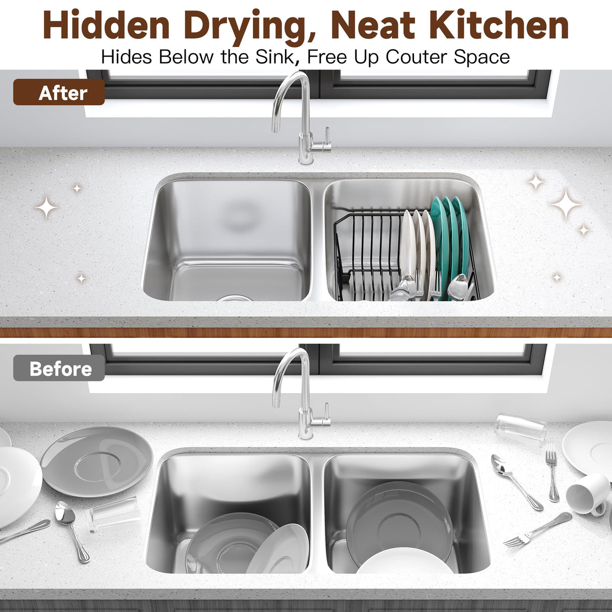 in Sink Dish Drying Rack
