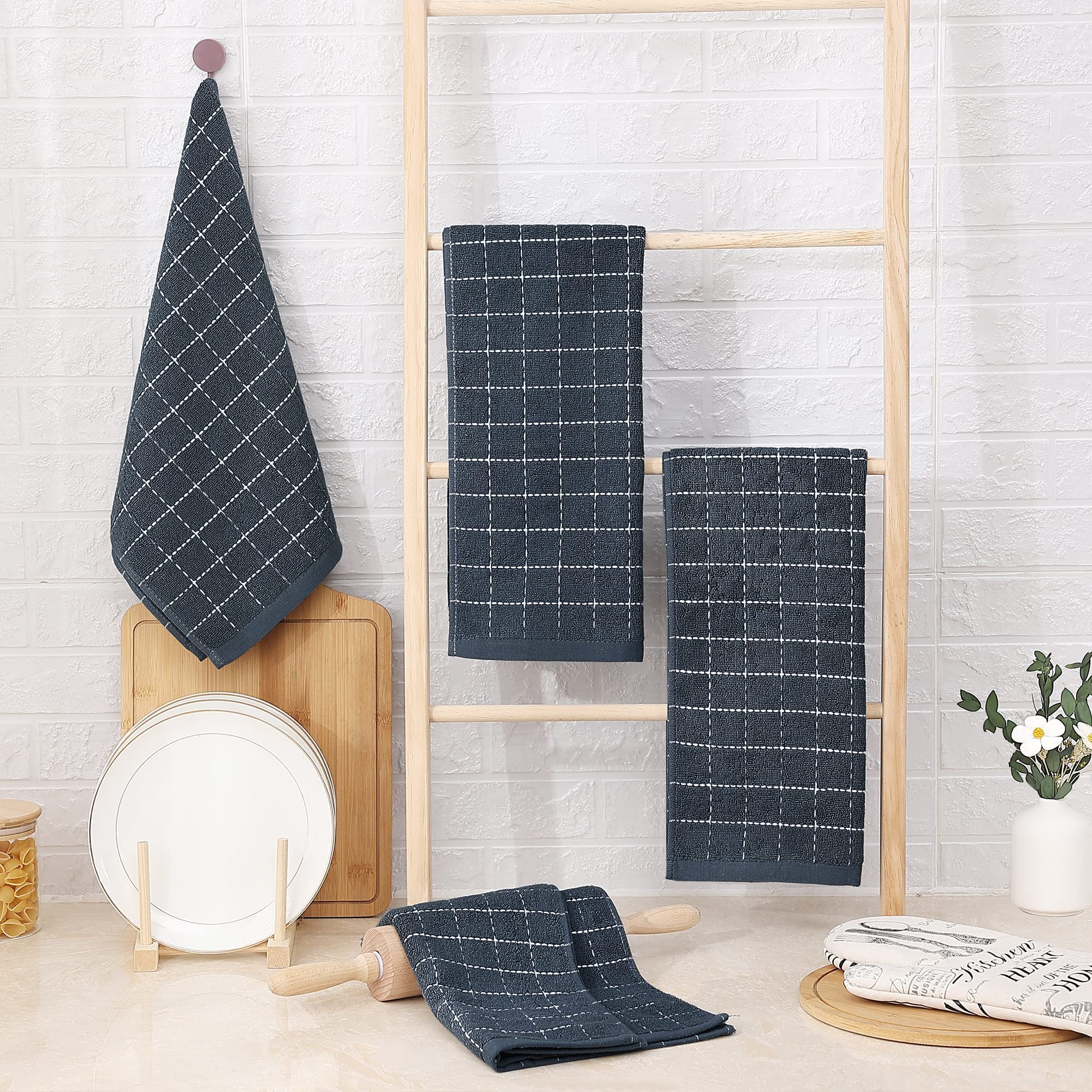100% Cotton Terry Kitchen Towels (12 Count)