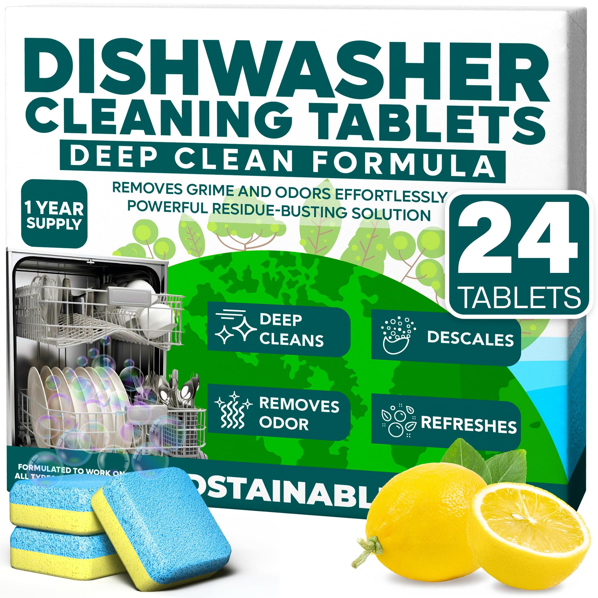 Dishwasher Cleaner Tablets (24 Count)