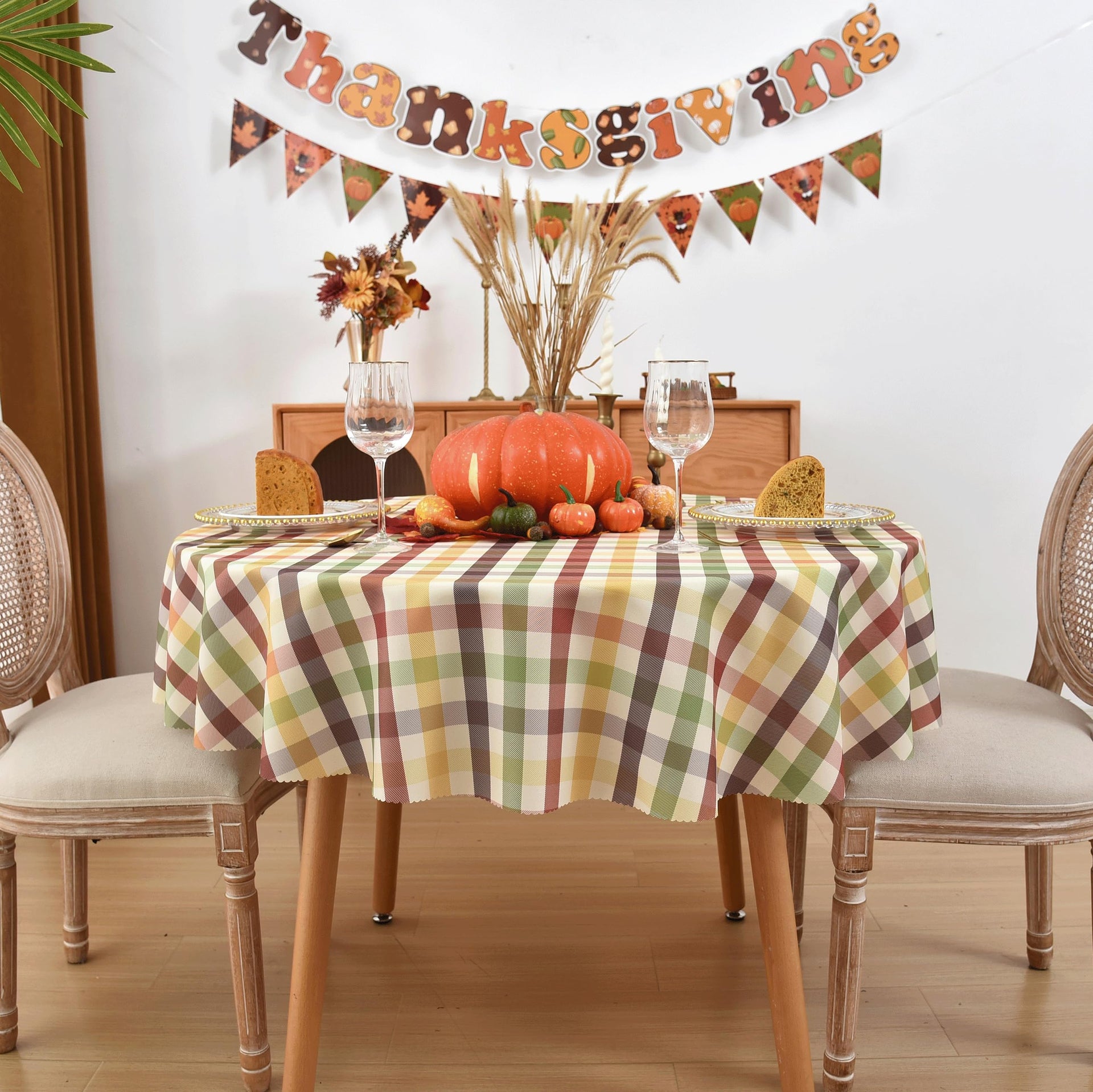 Waterproof Plaid Tablecloth Fabric
