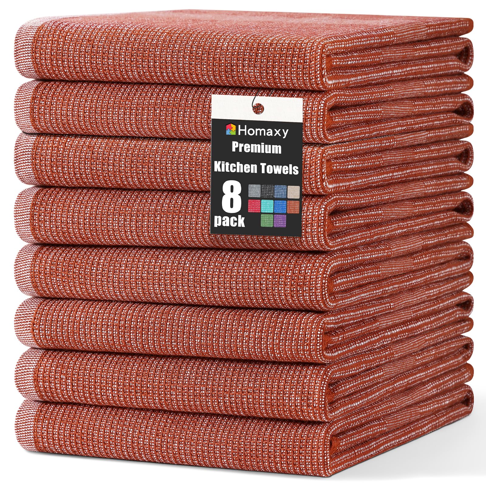 380 GSM Cotton Premium Kitchen Towels 8 Pack (8 Count)