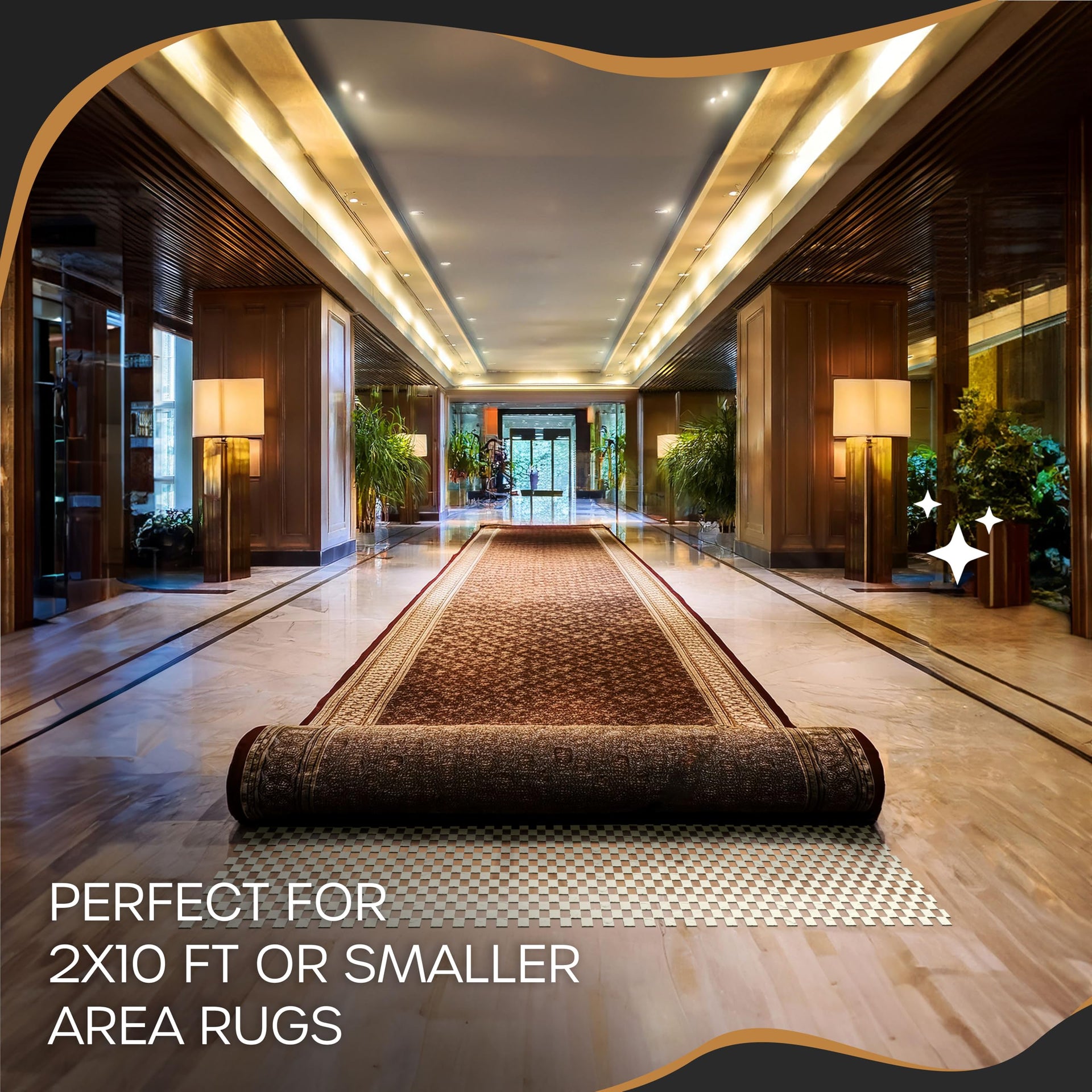 2x10 Ft Non Slip Rug Pad (20 Sq Ft)