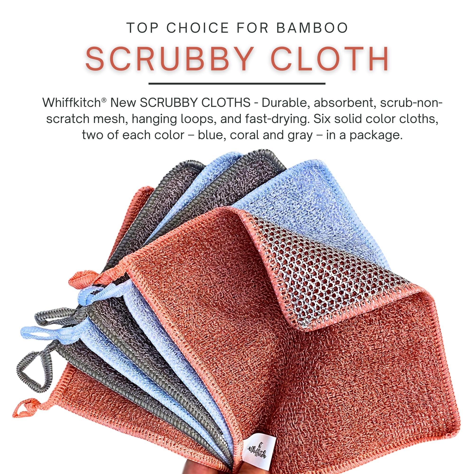 Scrubbing Dishcloths 2ply Mesh Scrub Reusable Dishrag 6pk 6x7in