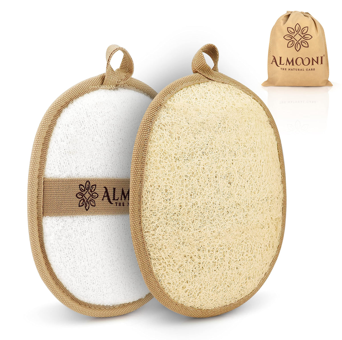 Natural Loofah Exfoliating Body Scrubber (2 Count)