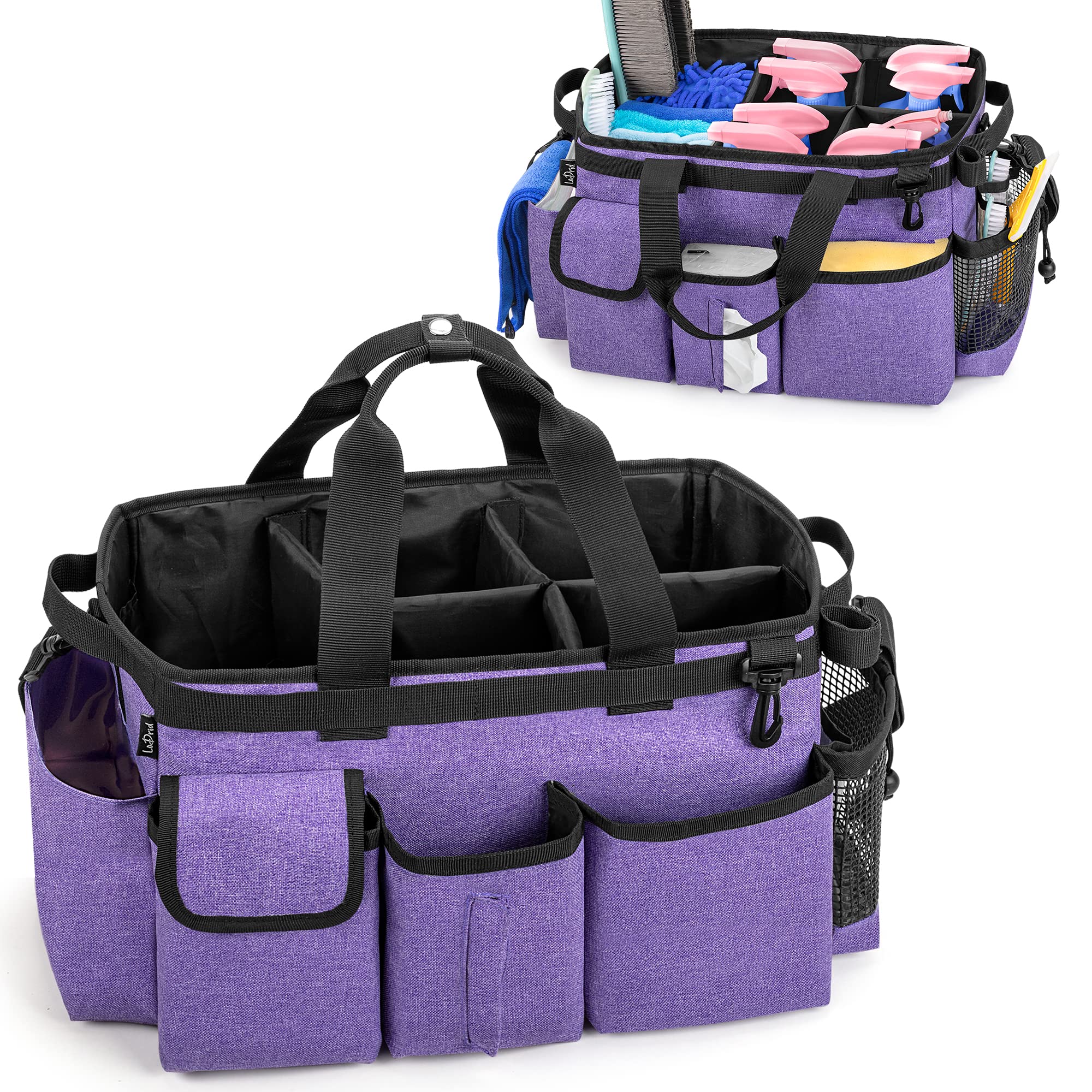 Large Wearable Cleaning Caddy Bag with Detachable Divider