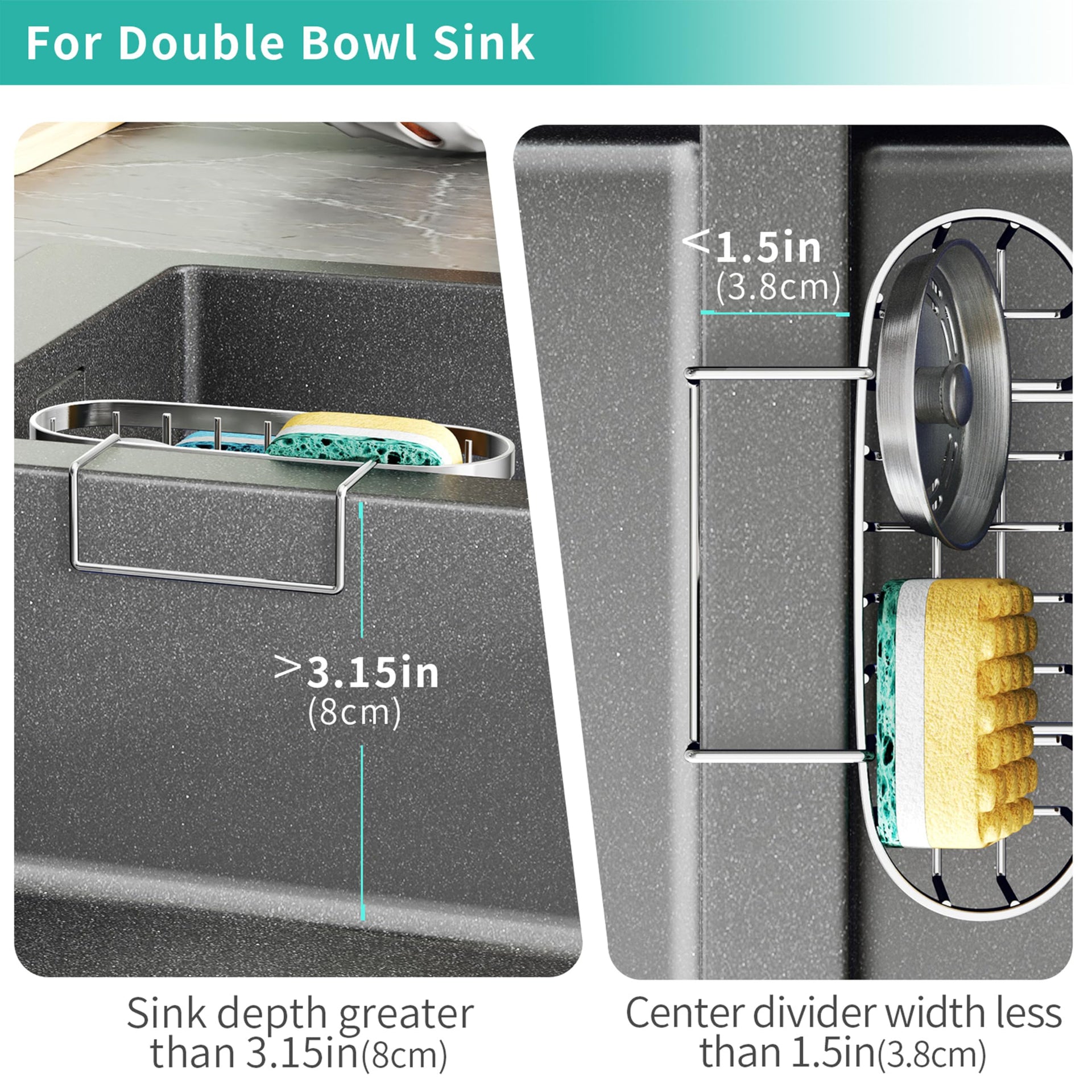 Sponge Holder for Kitchen Sink