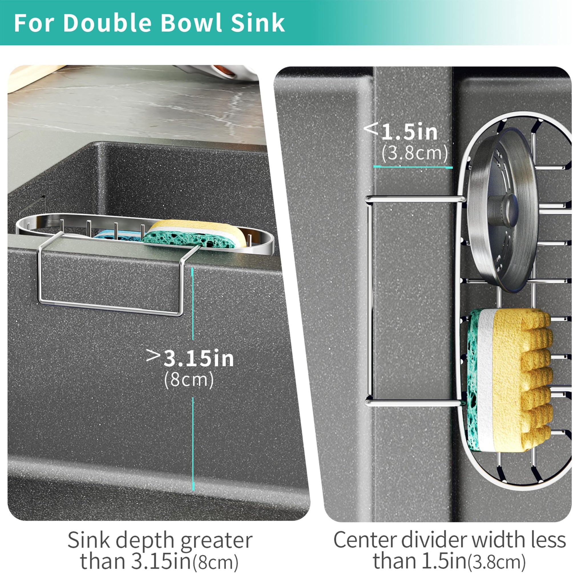 Sponge Holder for Kitchen Sink