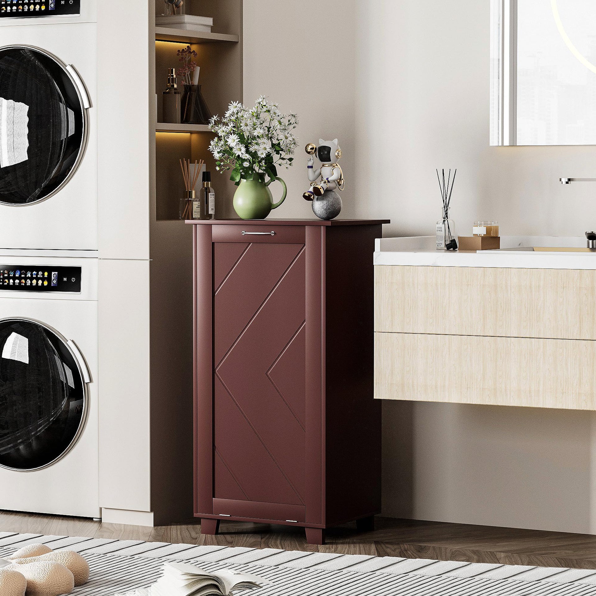 Tilt Out Kitchen Trash Bin Cabinet