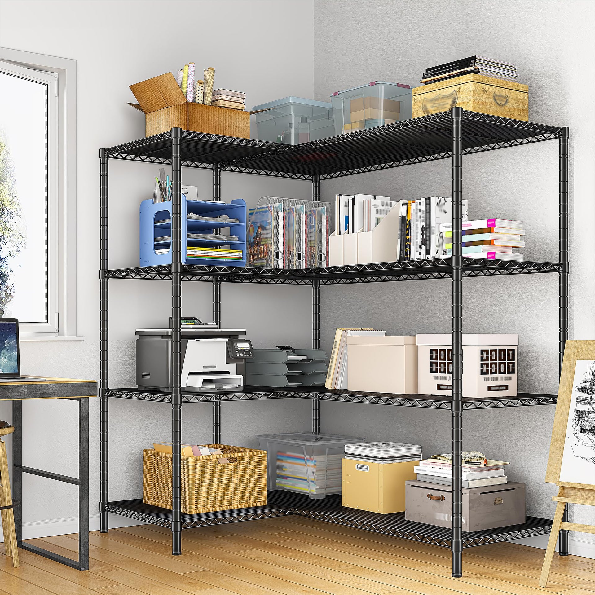 52.4W Wire Shelving Rack (2 Count)