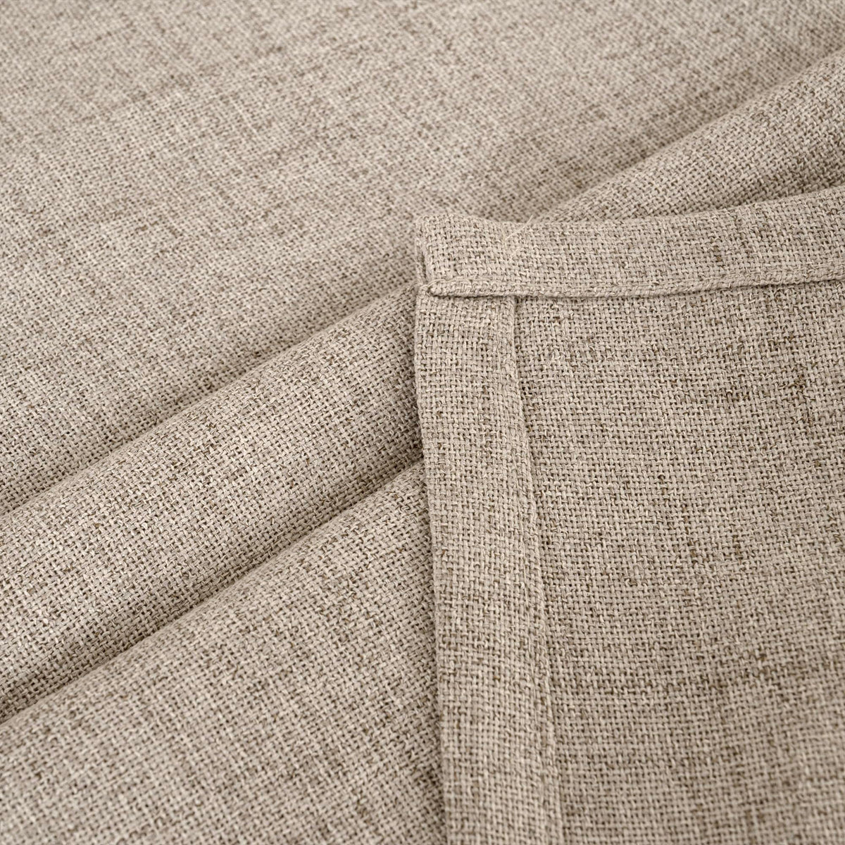 Oatmeal Linen Farmhouse Curtains 84 Inches Long for Living Room (2 Count)