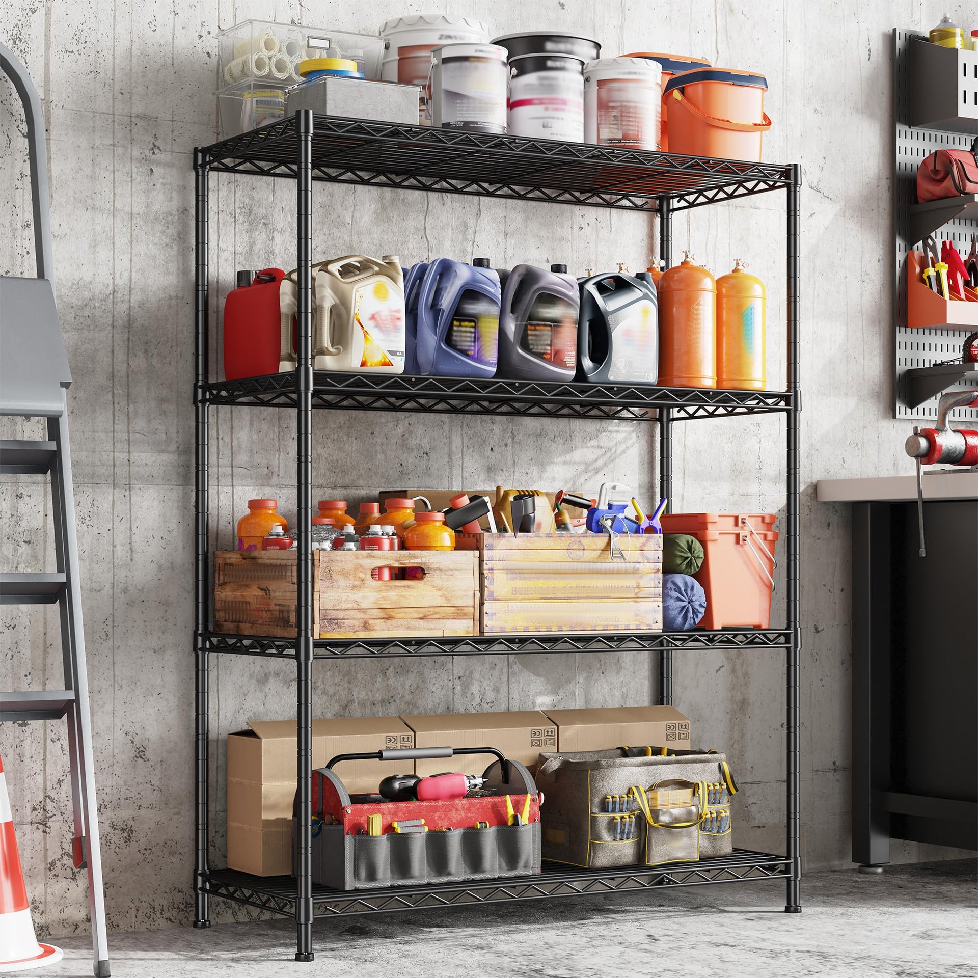 Heavy Duty 4 Tier 620LBS Storage Rack