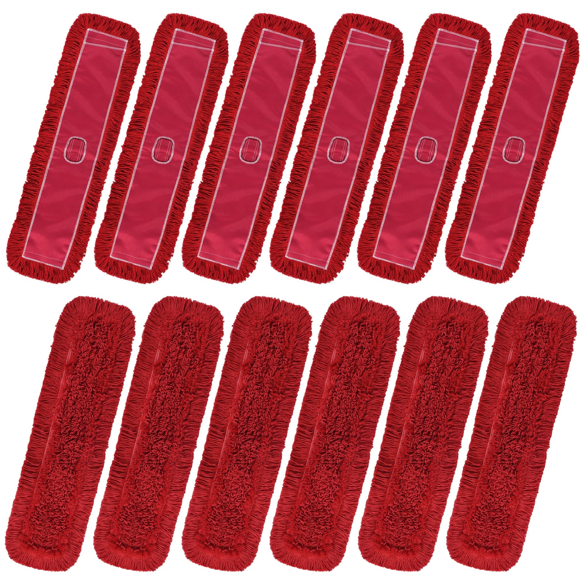 Matthew Cleaning 36'' Industrial Strength Cotton Dust Mop Refill Washable Replacement Heads for Residential & Commercial Use Fit Standard Dust Mop Frames (12 Count) - ModHome Supplies