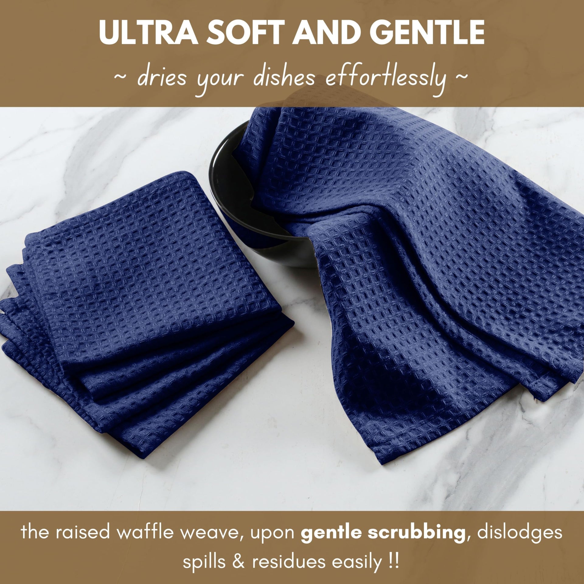 Waffle Kitchen Towels 4 Pack (4 Count)