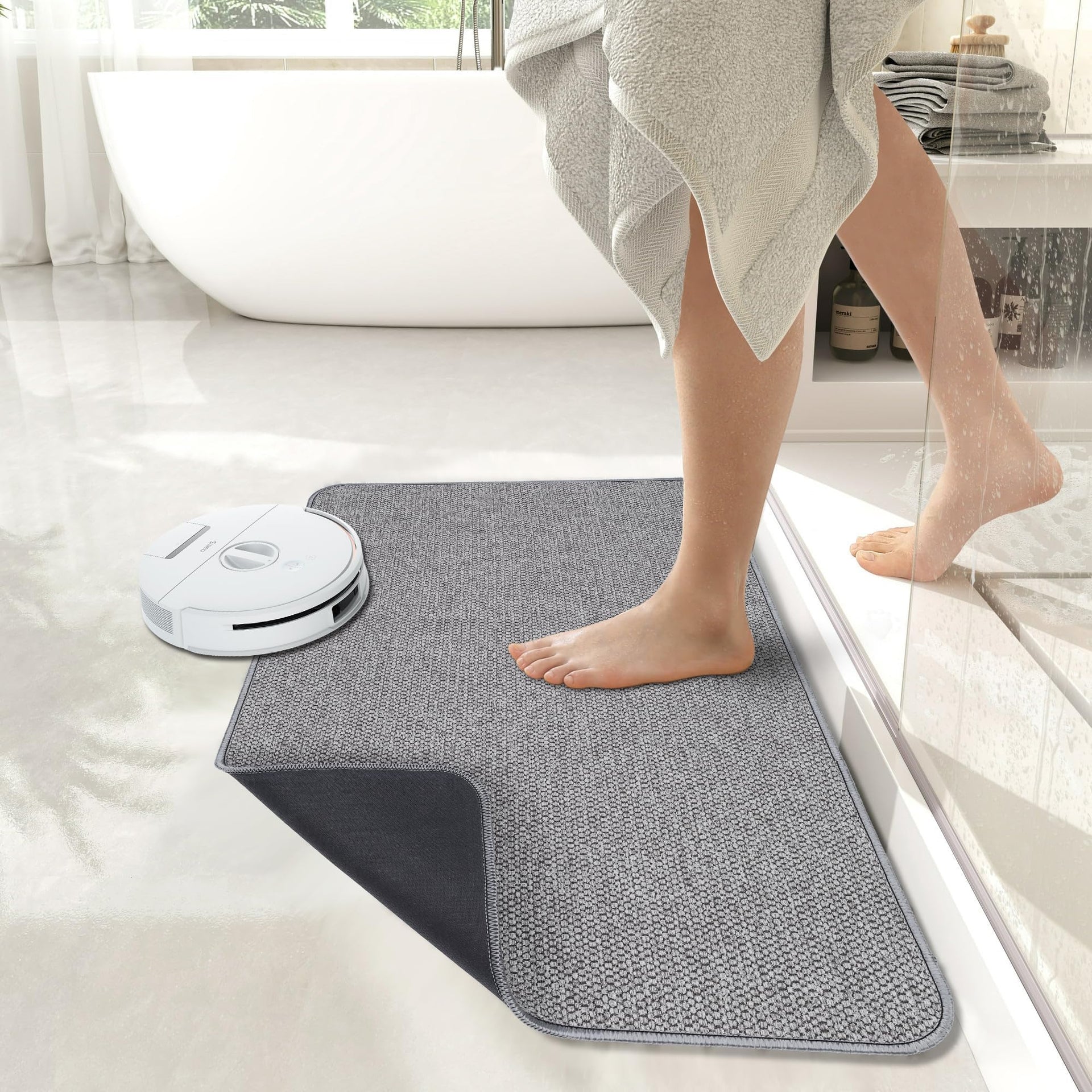Bath Mat Ultra Thin Bathroom Rugs (640 sq in)