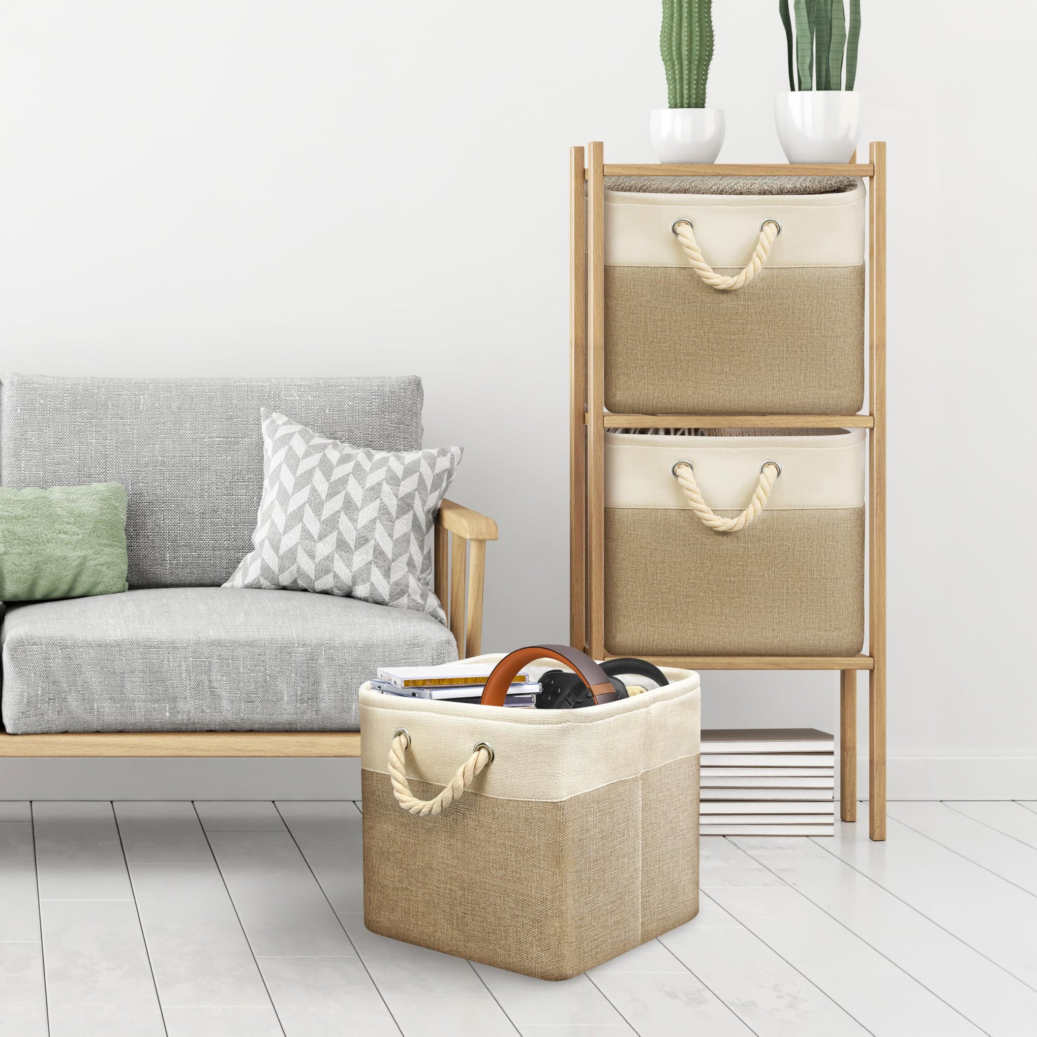 13" x 13" Large Fabric Storage Cubes (3 Count)