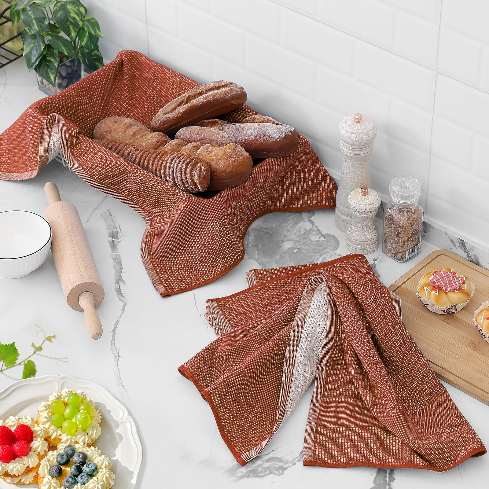 380 GSM Cotton Premium Kitchen Towels 6 Pack (6 Count)