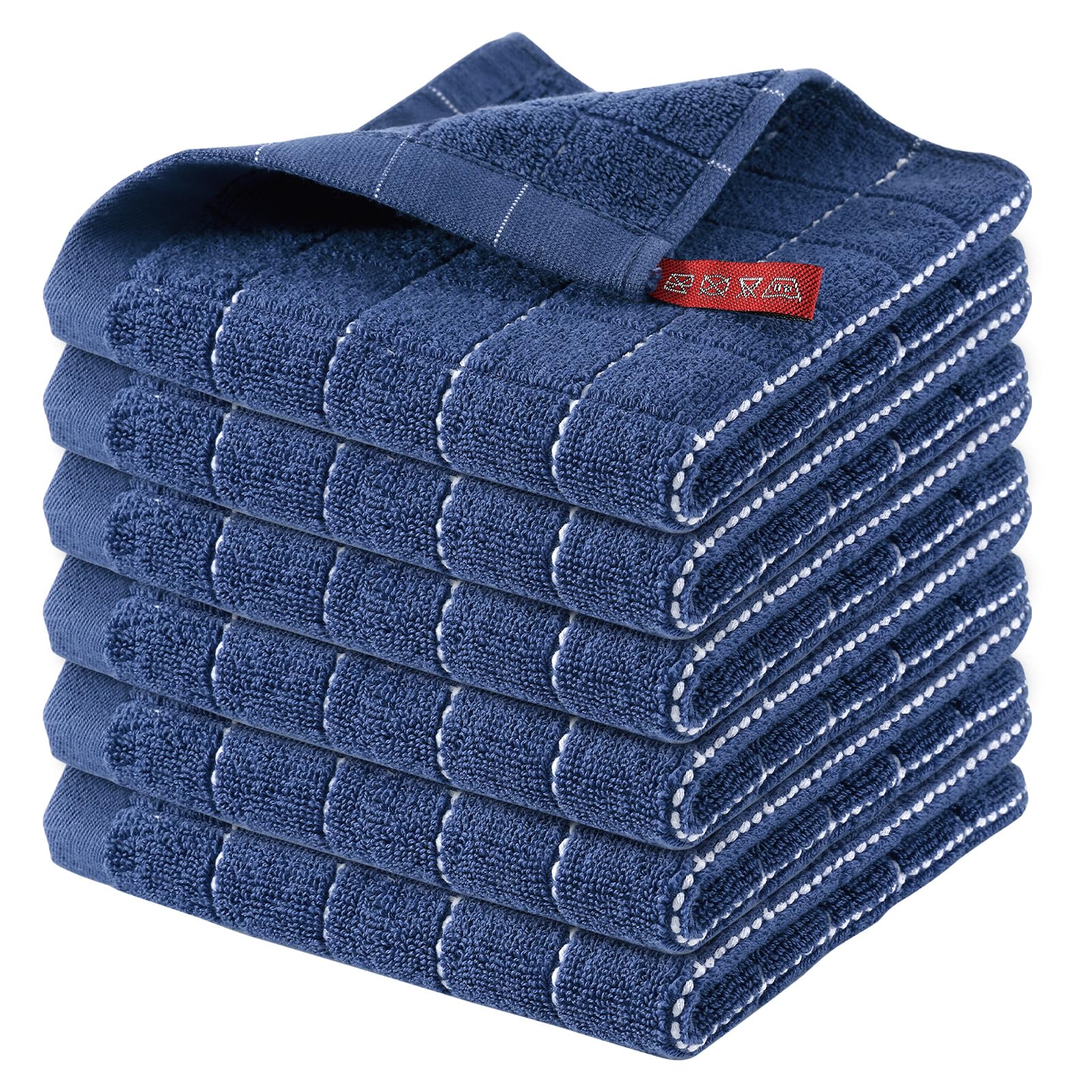 100% Cotton Terry Kitchen Dish Cloths (6 Count)
