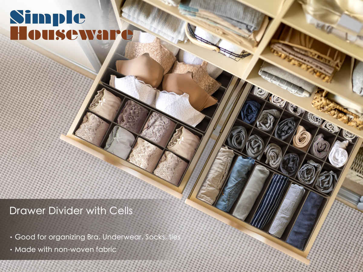 4 Pack Drawer Organizer Set for Underwear (4 Count)