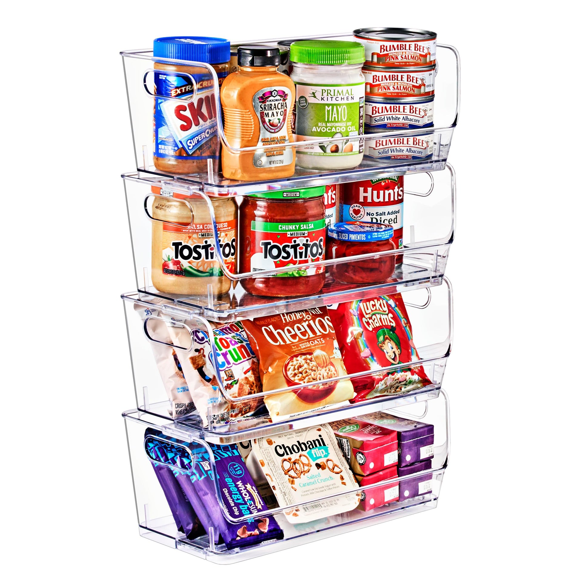 Stackable Storage Bins Open Front (4 Count)