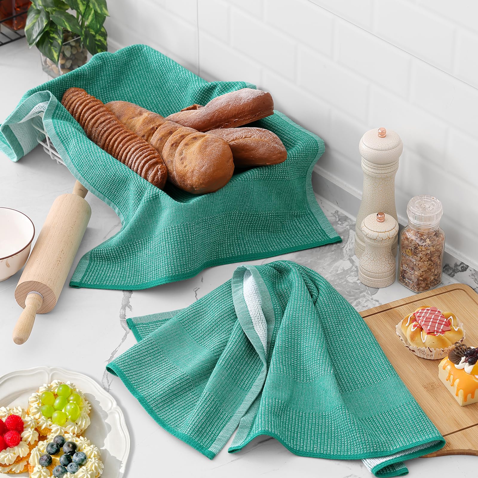 380 GSM Cotton Premium Kitchen Towels 6 Pack (6 Count)