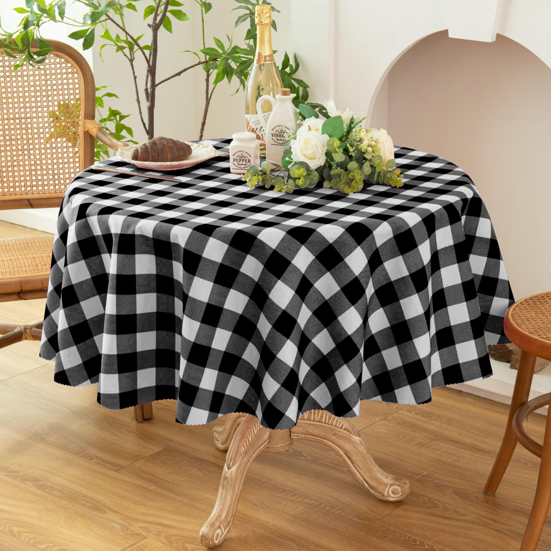 Waterproof Plaid Tablecloth Fabric