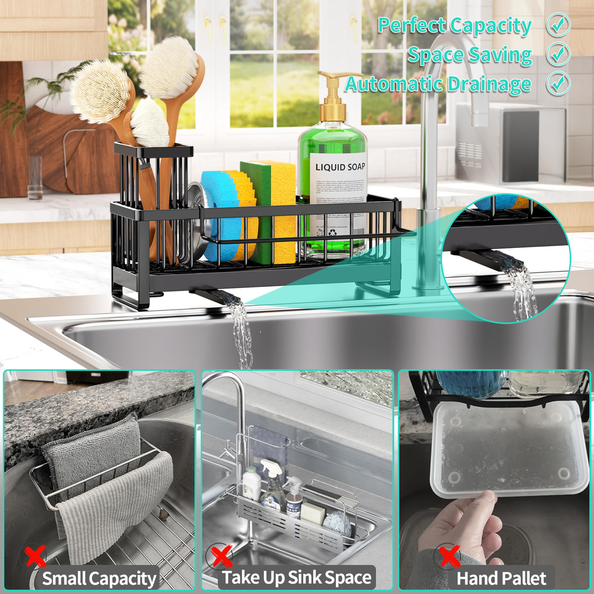 Sponge Holder for Kitchen Sink