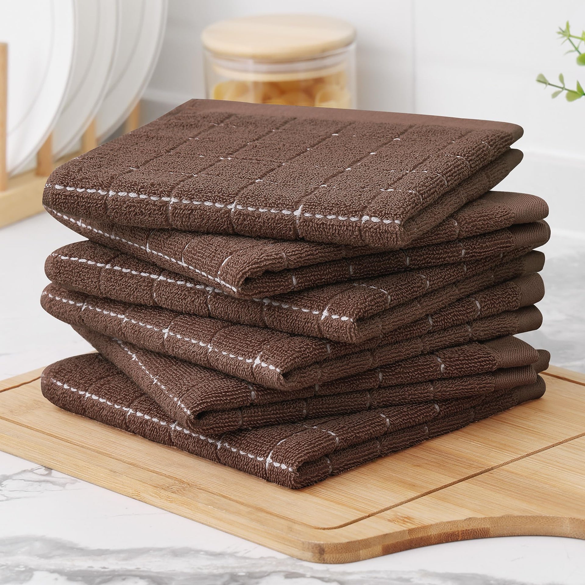 100% Cotton Terry Kitchen Dish Cloths (6 Count)
