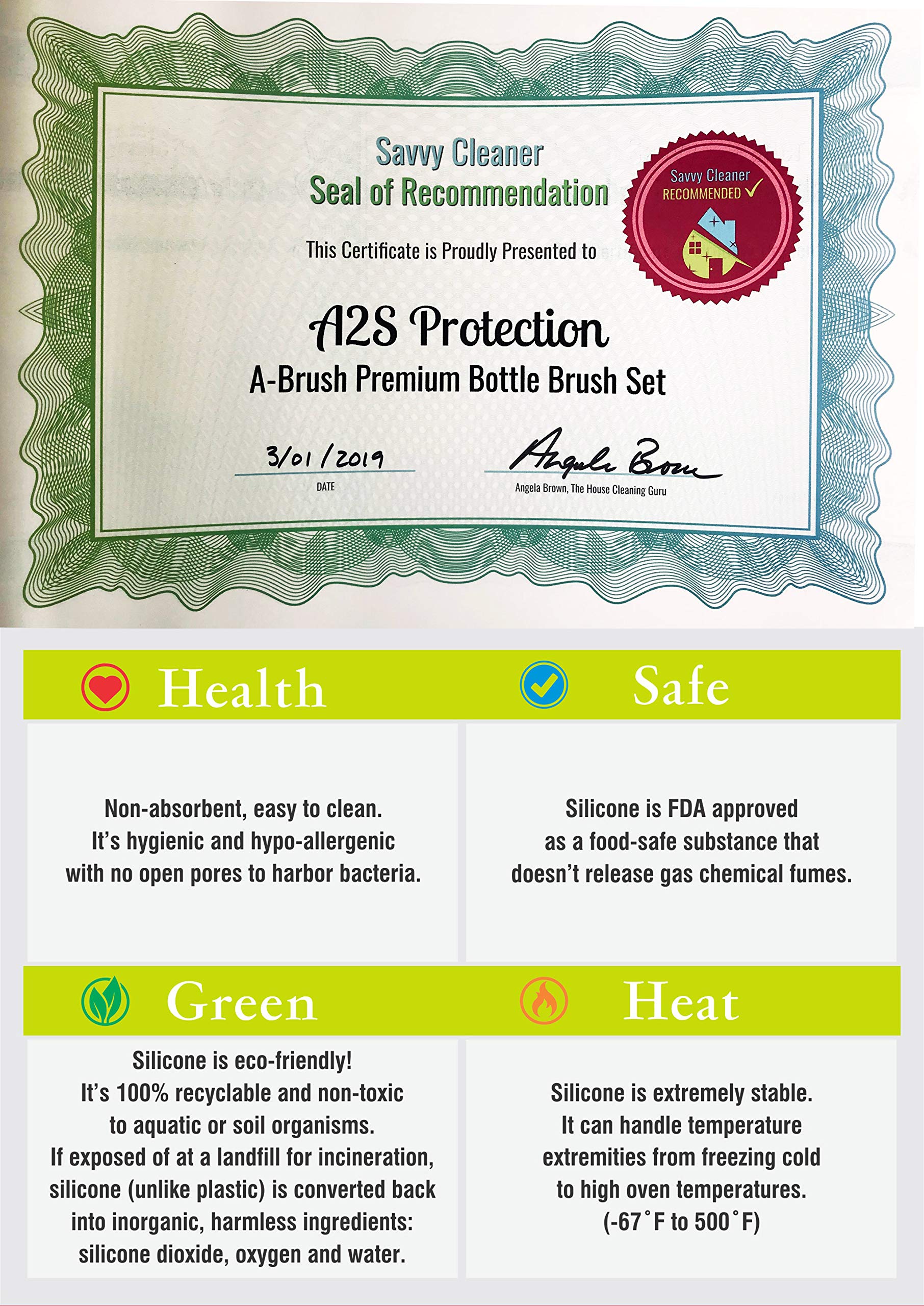 A Brush Silicone Bottle Cleaner Brush (2 Count)