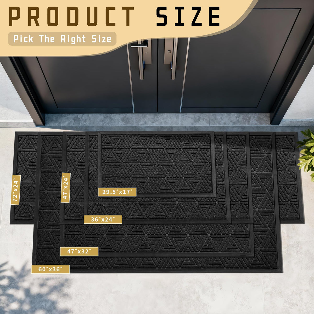 Front Door Mat Outside Entrance 72 x 24