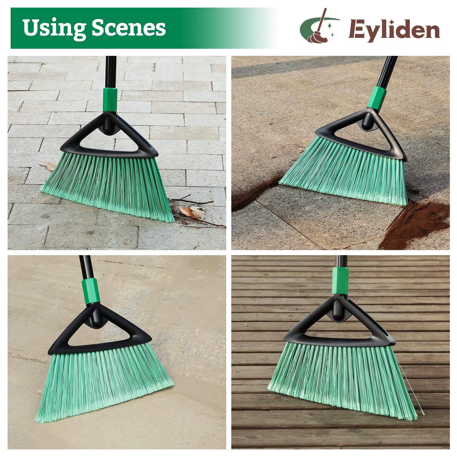 Angle Broom with 57" Long Handle