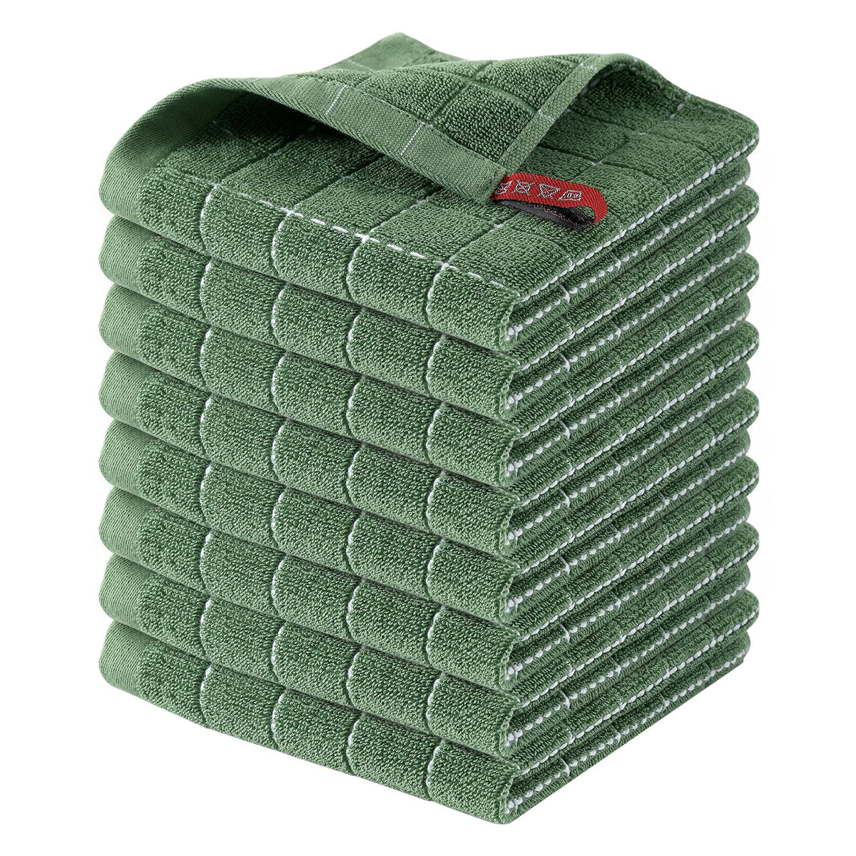 100% Cotton Terry Kitchen Dish Cloths (8 Count)