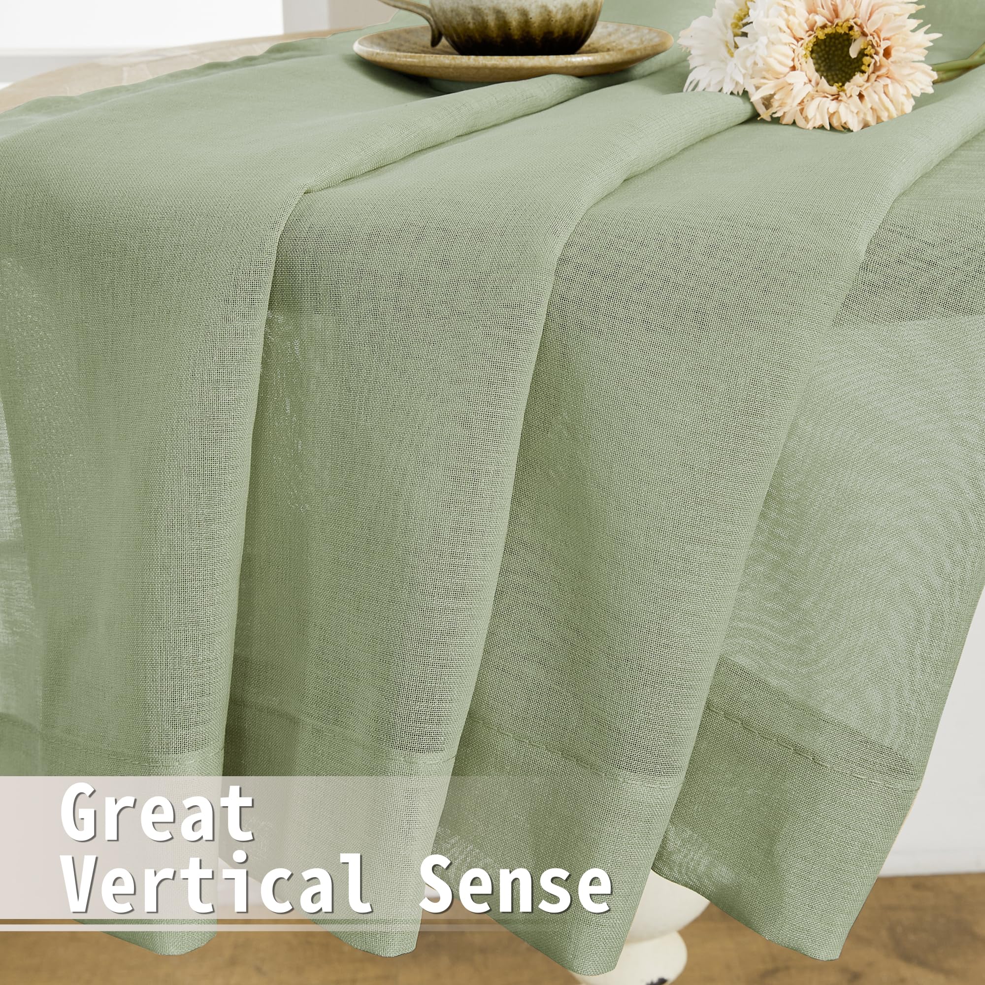 Small Sheer Door Curtain Closet Linen Textured Curtain Sheers Doorway Light Filtering Voile French Door Rod Pocket Curtains Patio Glass Doors