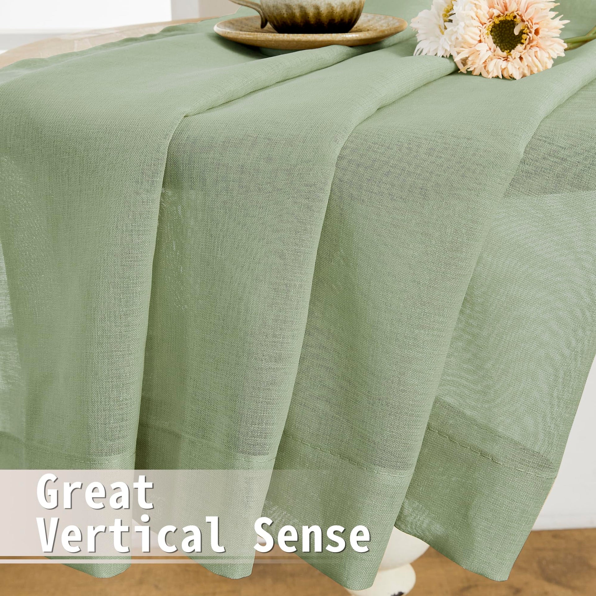 Short Sheer Door Curtains Closet Linen Textured Curtains Sheer Doorway Light Filtering Voile Patio Glass Door Rod Pocket Curtain French Doors