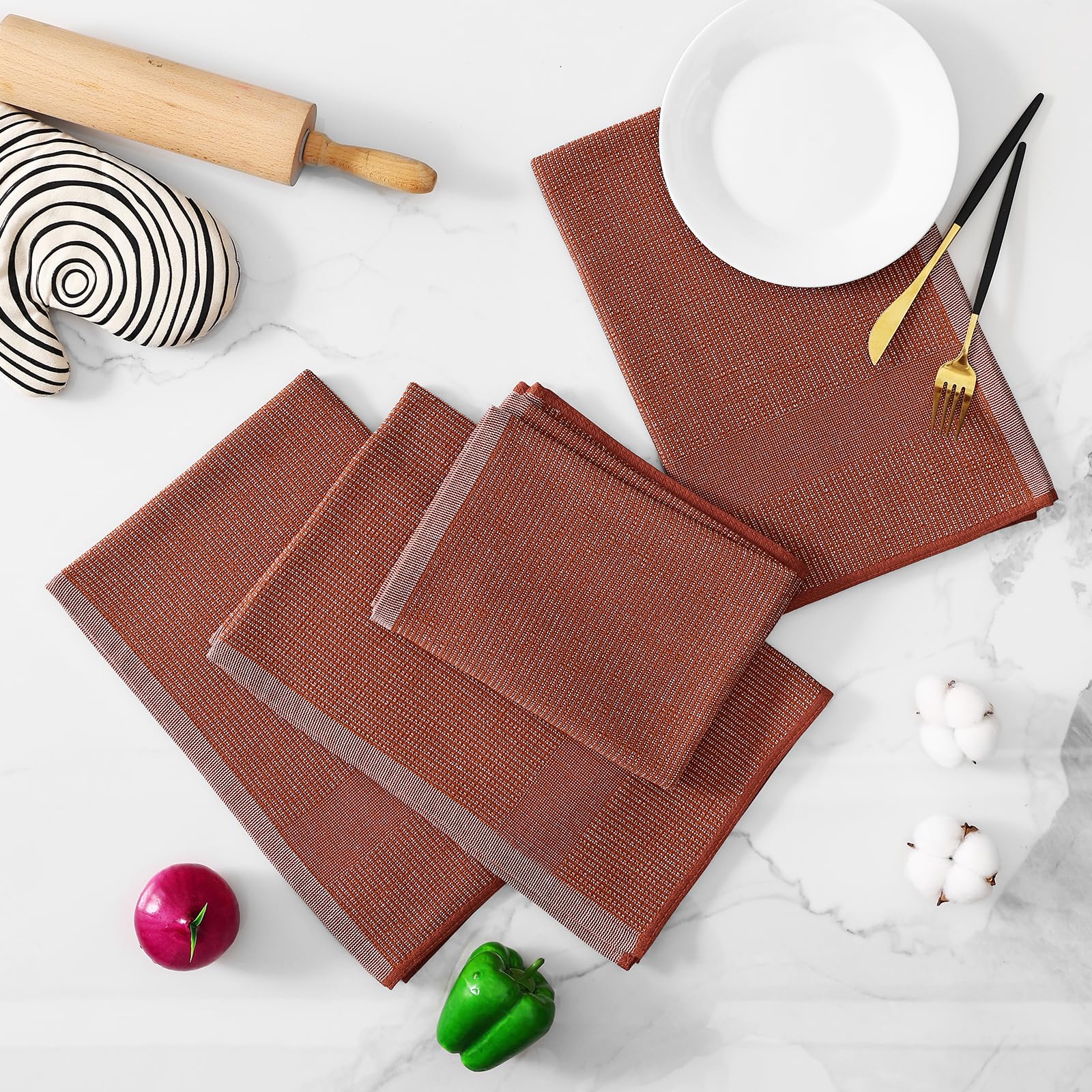 380 GSM Cotton Premium Kitchen Towels 8 Pack (8 Count)