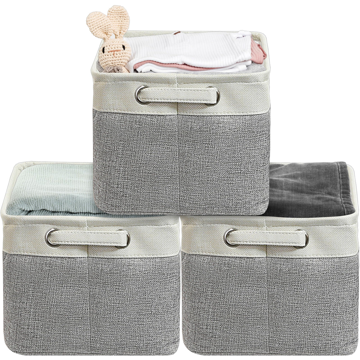 14.4" x 10" Slim Large Fabric Storage Bin (3 Count)