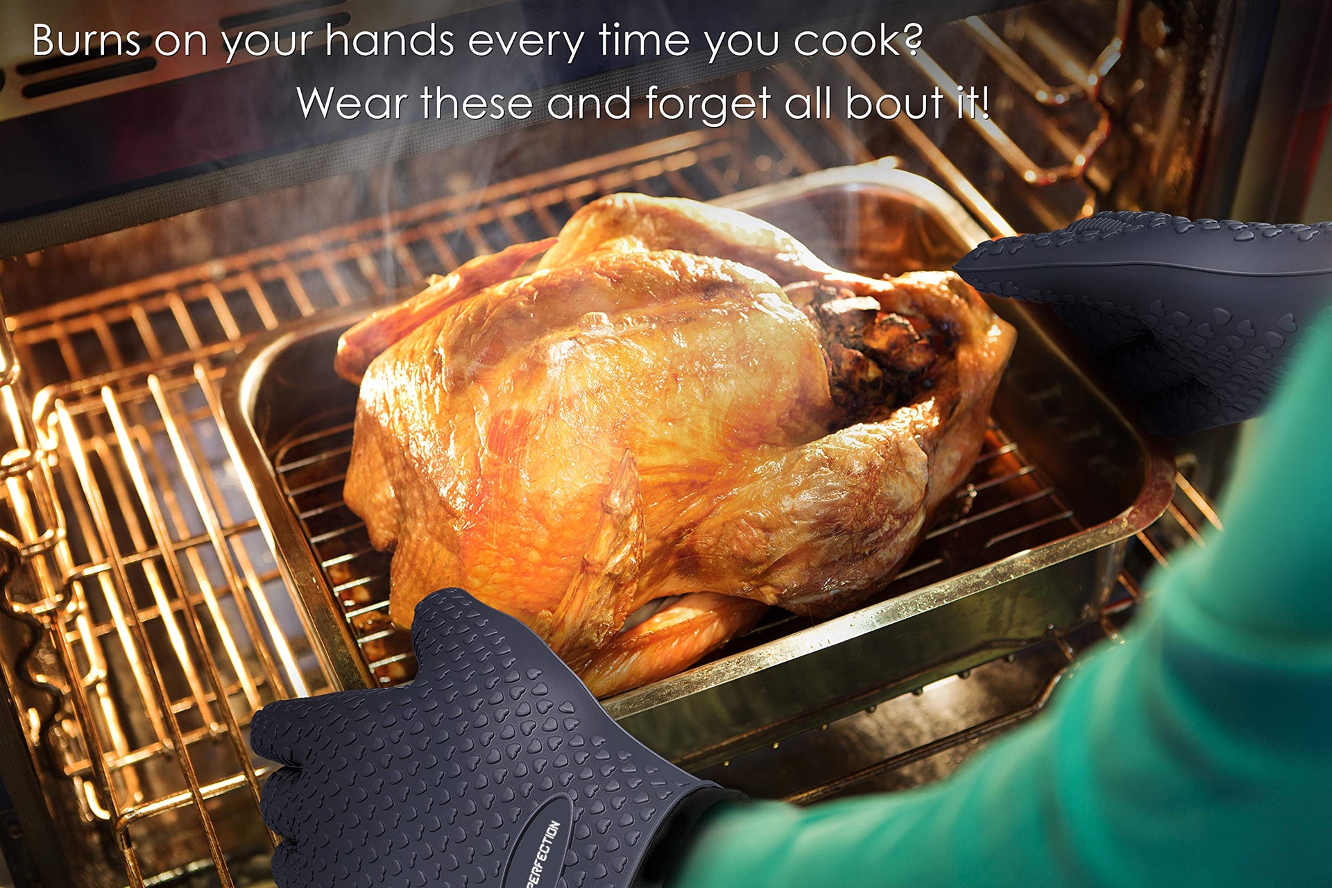 S Silicone Smoker BBQ Gloves (2 Count)