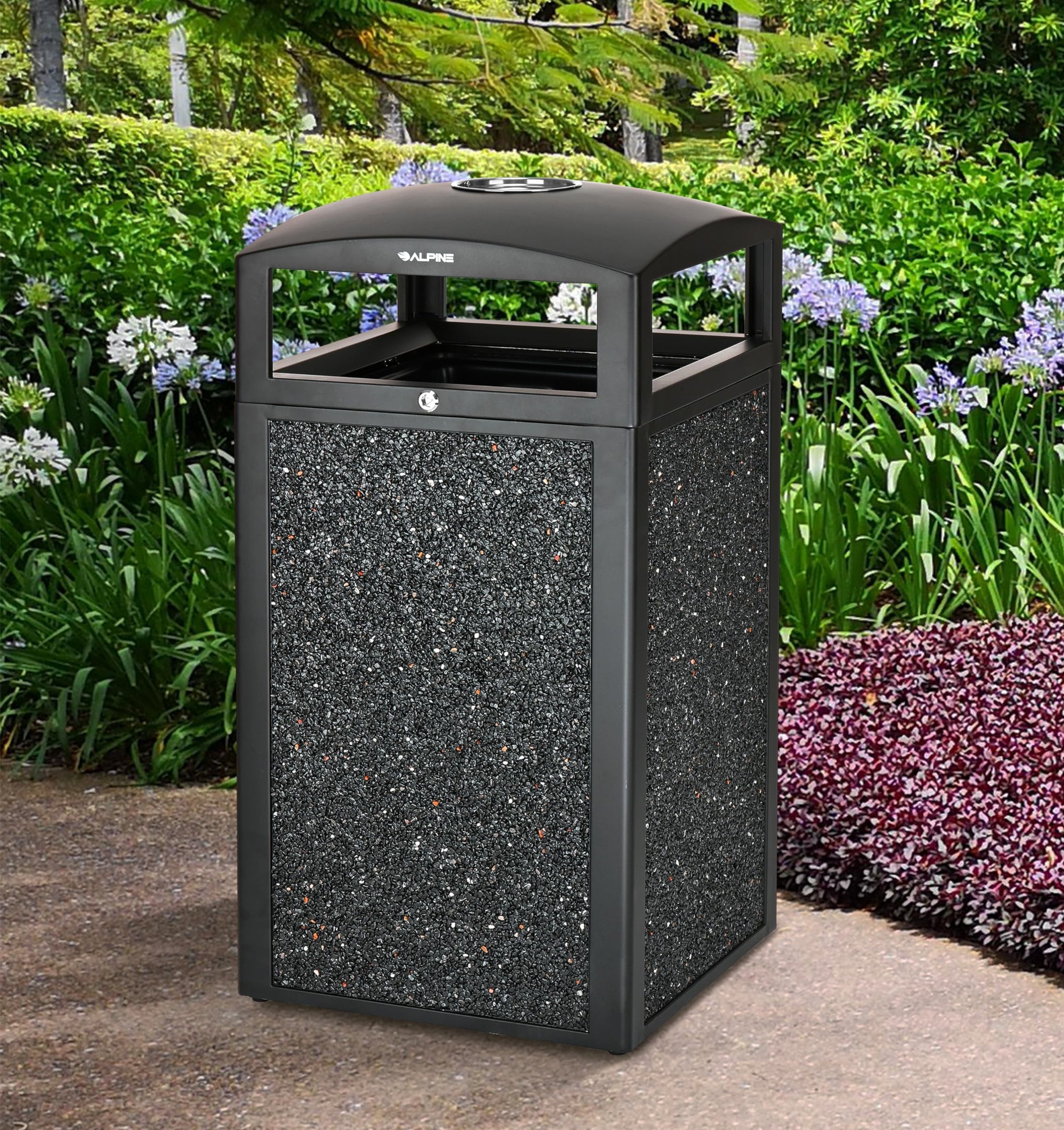 Outdoor Commercial Trash Can with Lid