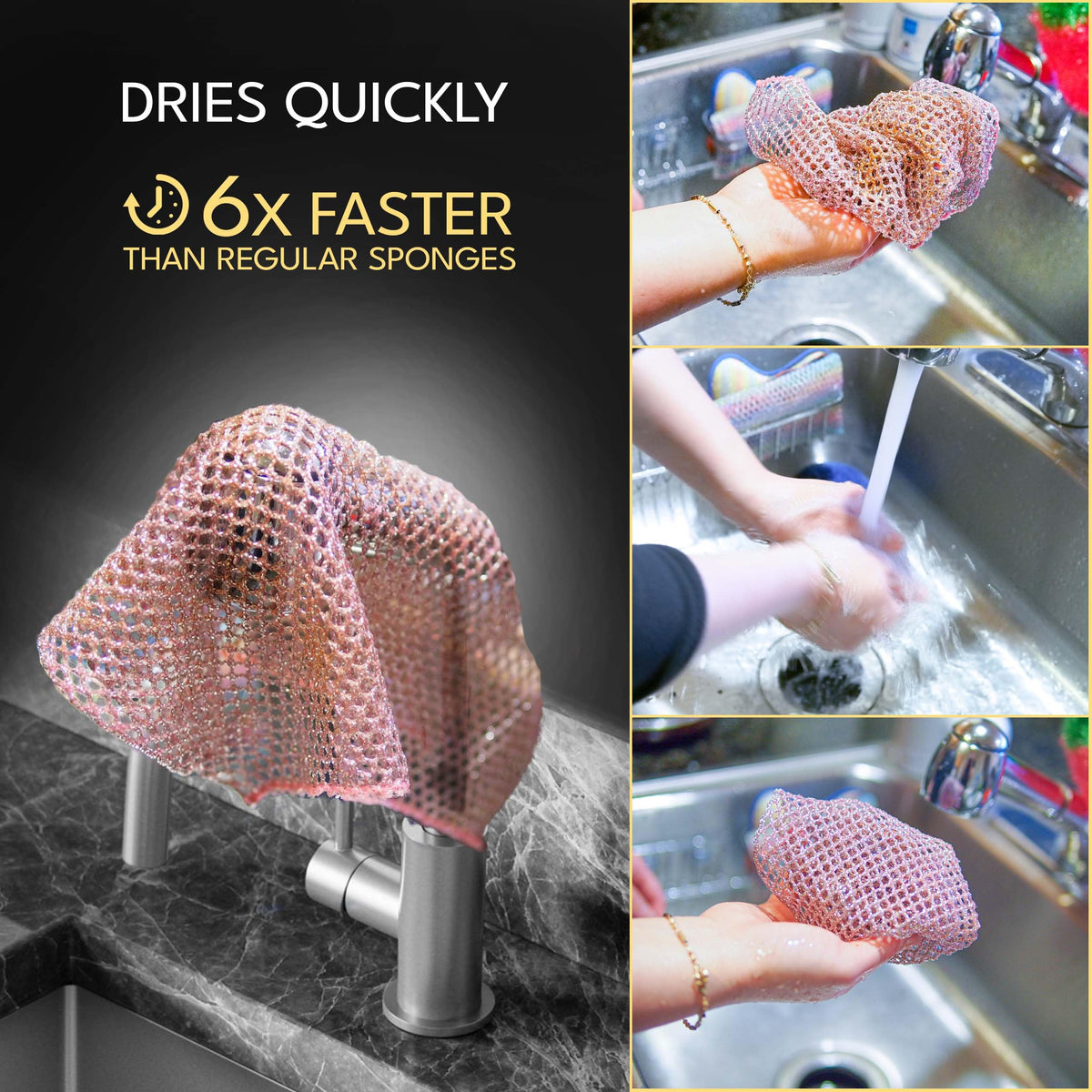 Non Scratch Dish Scrubbers (6 Count)