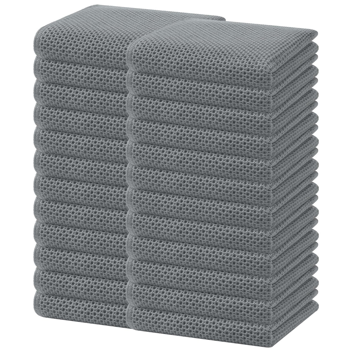 100% Cotton Waffle Weave Kitchen Dish Towels 24 (24 Count)