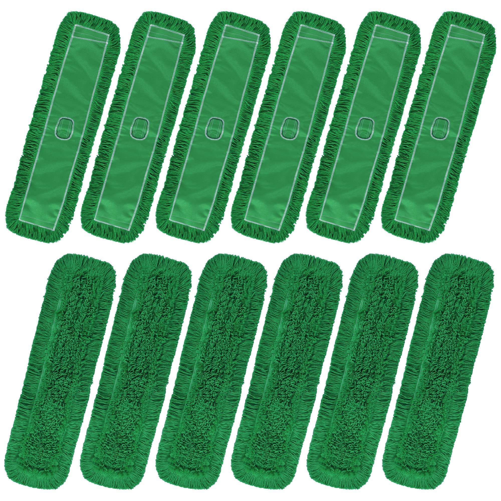 Matthew Cleaning 36'' Industrial Strength Cotton Dust Mop Refill Washable Replacement Heads for Residential & Commercial Use Fit Standard Dust Mop Frames (12 Count) - ModHome Supplies
